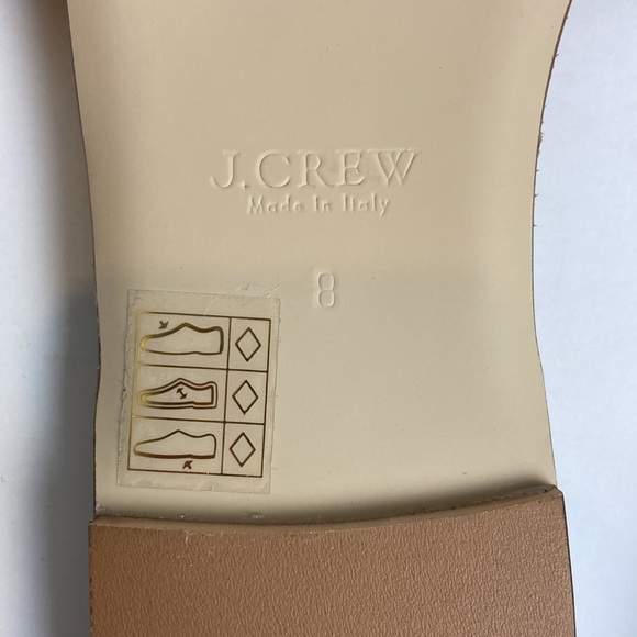 J. Crew Navy and White Raffia Slide Sandals Size 8 Made in Italy Vacation Boho - Picture 13 of 16